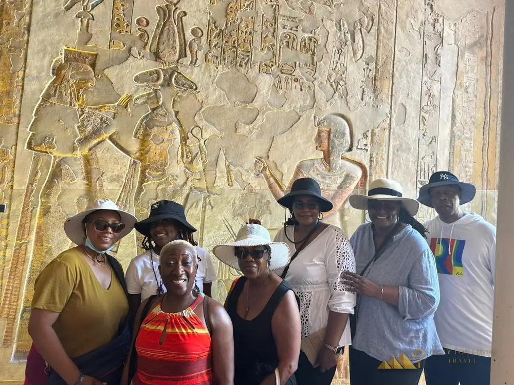 Travellers at the start of their Egypt journey